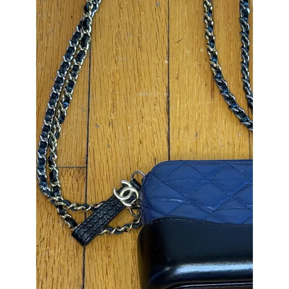 Chanel Gabrielle Womens Small Crossbody Blue Leather - Picture 3 of 16